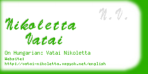 nikoletta vatai business card
